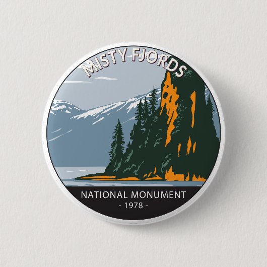 Misty Fjords National Monument New Eddystone Button (Vorderseite)