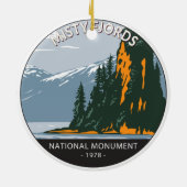 Misty Fjords National Monument New Eddystone Keramik Ornament (Hinten)