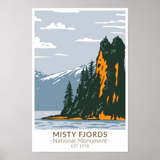 Misty Fjords National Monument New Eddystone Poster (Vorne)
