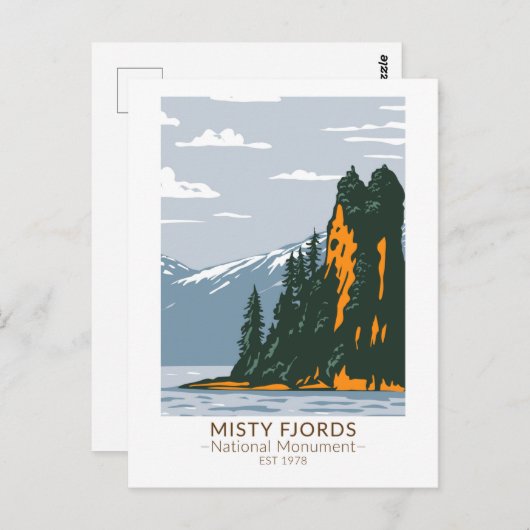 Misty Fjords National Monument New Eddystone Postkarte (Vorne/Hinten)