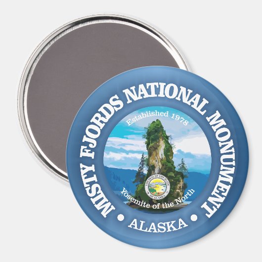 Misty Fjords (NM) Magnet (Vorderseite/Rückseite)