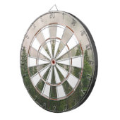 Misty Foggy Forest Trees Dartscheibe (Vorderseite rechts)