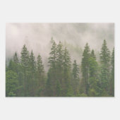 Misty Foggy Forest Trees Geschenkpapier Set (Vorderseite 3)