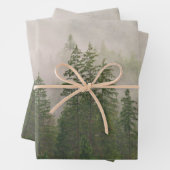 Misty Foggy Forest Trees Geschenkpapier Set (Beispiel)