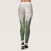 Misty Foggy Forest Trees Leggings (Rückseite)
