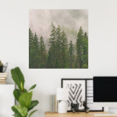 Misty Foggy Forest Trees Poster (Heimbüro)