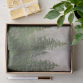 Misty Foggy Forest Trees Seidenpapier (Geschenk)