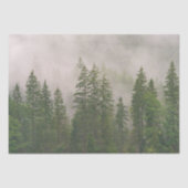 Misty Foggy Forest Trees Seidenpapier (Vorderseite)