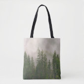 Misty Foggy Forest Trees Tasche (Vorderseite)