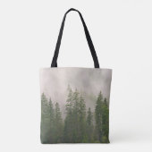 Misty Foggy Forest Trees Tasche (Rückseite)