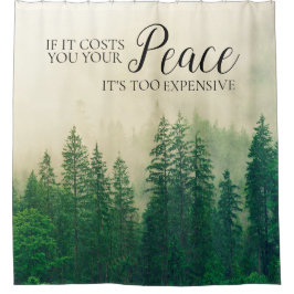 Misty Foggy Mountains Forest Peace Duschvorhang