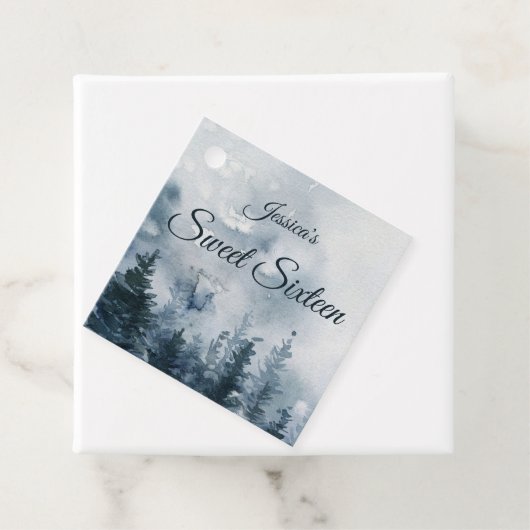 Misty Forest 16 . Geburtstag Geschenkanhänger (Beispiel)