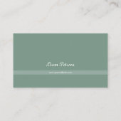 Misty Forest Archway Moss Green Rustic Visitenkarte (Rückseite)