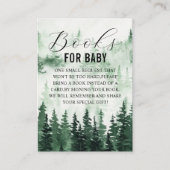 Misty Forest Baby Shower Book Request Begleitkarte (Vorderseite)