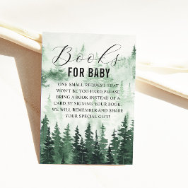 Misty Forest Baby Shower Book Request Begleitkarte