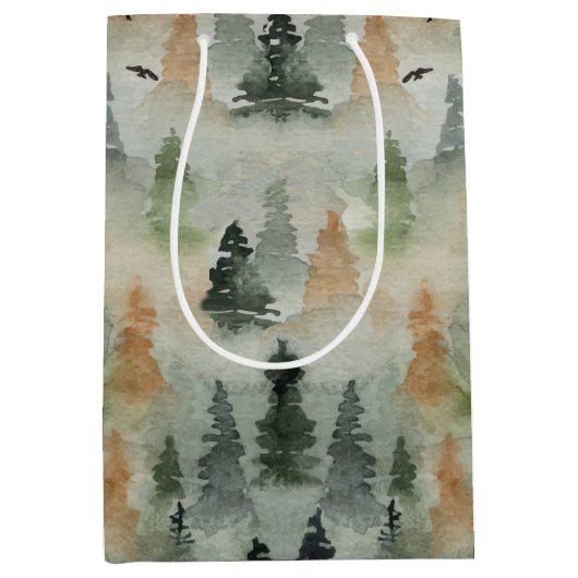 Misty Forest Birthday | MEDIUM-Rente - Geschenktüt Mittlere Geschenktüte (Vorderseite)