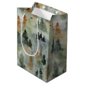 Misty Forest Birthday | MEDIUM-Rente - Geschenktüt Mittlere Geschenktüte (Rückseite Schrägansicht)
