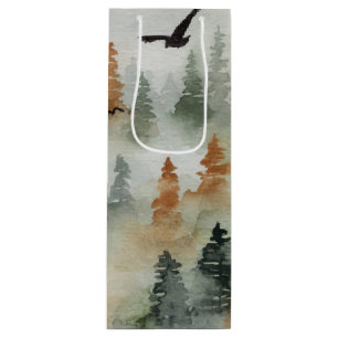 Misty Forest Birthday   Rente Wine Gift Bag Geschenktüte Für Weinflaschen