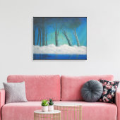 Misty Forest Blue River Reflections Leinwanddruck (Insitu (Wohnzimmer))