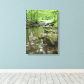 Misty Forest Canvas Wall Art | Serene Nature Leinwanddruck (Insitu (Holzboden))