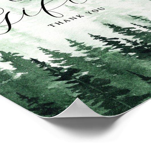 Misty Forest Crads and Gifts Sign Poster (Ecke)