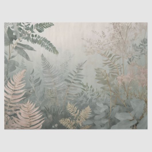 Misty Forest Elegance tissue paper Seidenpapier (Vorderseite)