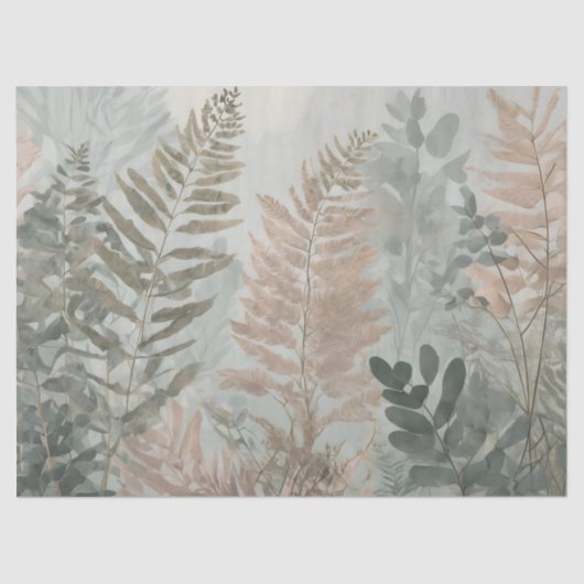 Misty Forest Elegance tissue paper Seidenpapier (Vorderseite)