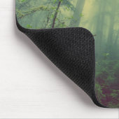 Misty Forest Green Trees Mousepad (Ecke)