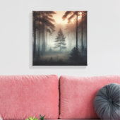 Misty Forest Landscape Wall Art, Tranquil Nature  Leinwanddruck (Insitu (Wohnzimmer))