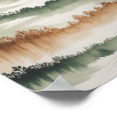 Misty Forest Layers - Wasserfarbenlandschaft Poster (Ecke)