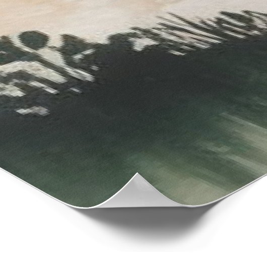 Misty Forest Layers - Wasserfarbenlandschaft Poster (Ecke)