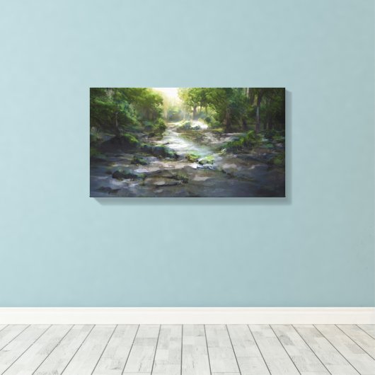 Misty Forest Leinwanddruck (Insitu (Holzboden))