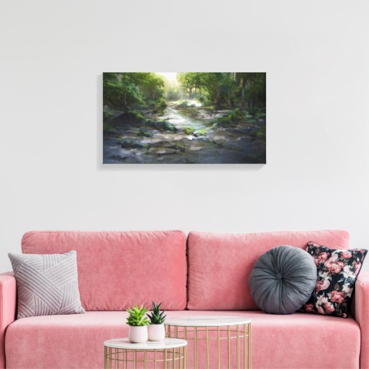 Misty Forest Leinwanddruck (Insitu (Wohnzimmer))