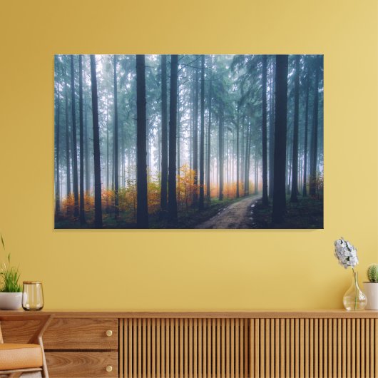 Misty Forest Leinwanddruck (Insitu (Wohnzimmer))