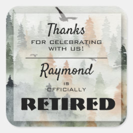 Misty Forest Masculine Gastgeschenk Stickers