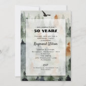 Misty Forest Masculine Geburtstagsparty Einladunge (Vorderseite)