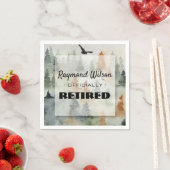 Misty Forest Masculine Party Napkins Serviette (Beispiel)