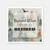 Misty Forest Masculine Party Napkins Serviette (Vorderseite)