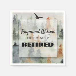 Misty Forest Masculine Party Napkins Serviette