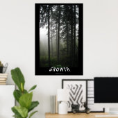 Misty Forest Motivierend Foto Print Poster (Heimbüro)