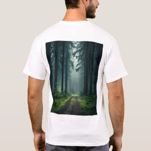 Misty Forest Nature Scene HD-Foto 8K Wildtiere T-Shirt
