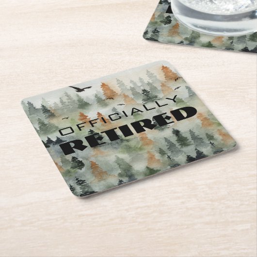 Misty Forest Offiziell müde Untersetzer (angewinkelt)