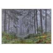 Misty Forest on Ashley Heath, Hampshire, England Schneidebrett (Vorderseite)