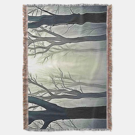 Misty Forest Path: Eerie Beauty Decke (Vorderseite Vertikal)