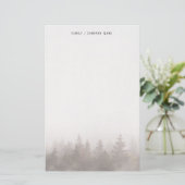  Misty forest Personalized Stationery  Briefpapier (Stehend Vorderseite)