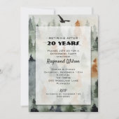 Misty Forest Retirement Party Einladung (Vorderseite)