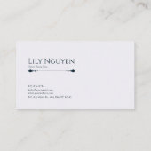 Misty Forest River Gold und Blue Landschaft Visitenkarte (Rückseite)