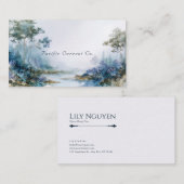 Misty Forest River Gold und Blue Landschaft Visitenkarte (Vorne/Hinten)