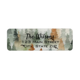 Misty Forest Rücksendeadressen-Aufklebers