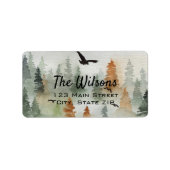 Misty Forest Rücksendeadressen-Aufklebers Adressaufkleber (Vorne)